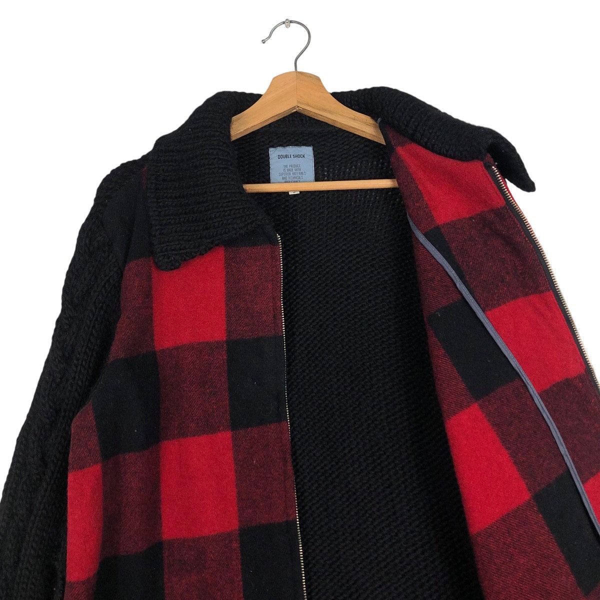 Japanese Brand Zipper Bomber Jacket DoubleShock Tartan Design Size US M / EU 48-50 / 2 - 13 Thumbnail