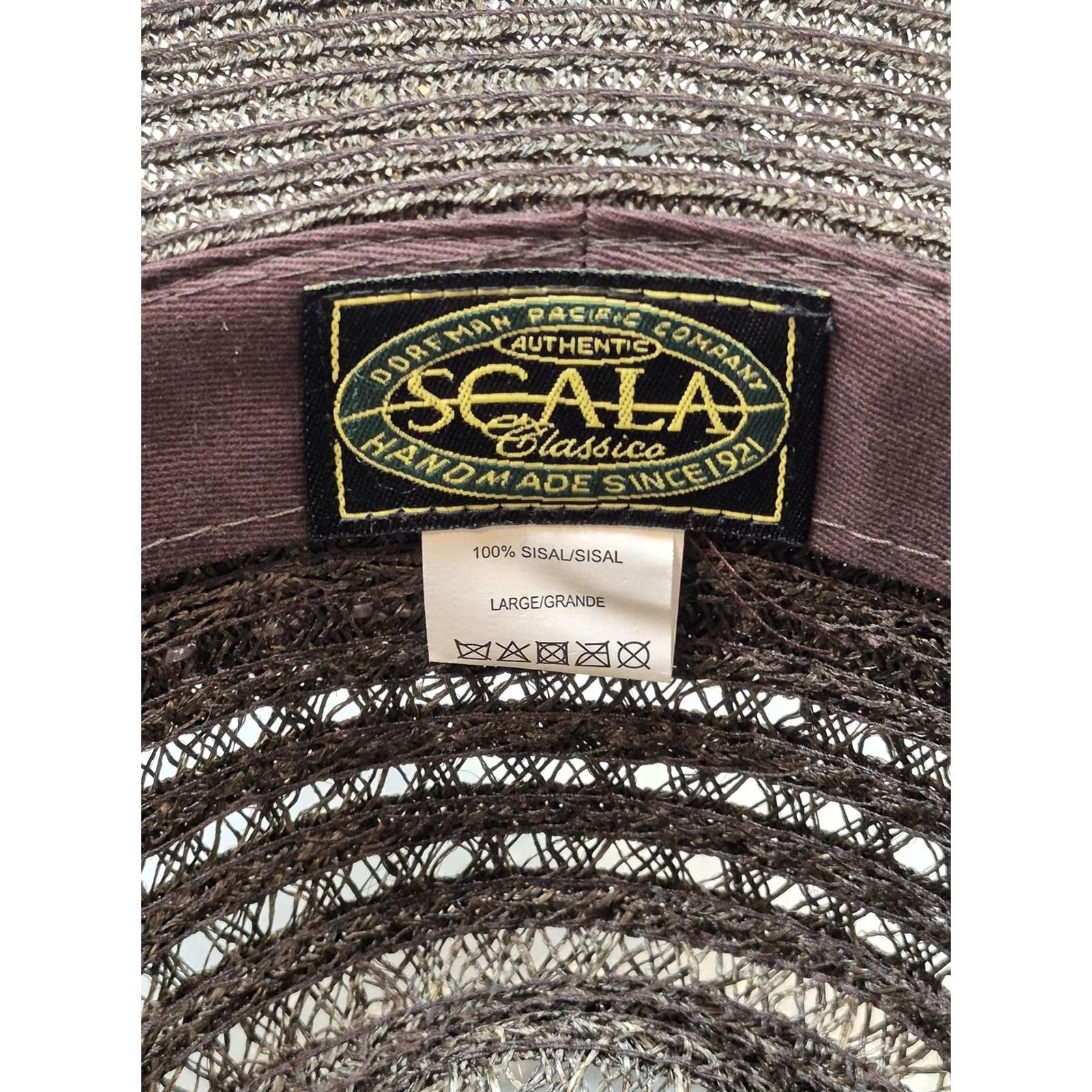 Vintage VINTAGE Scala Fedora Hat Trilby Fitted Mens L Brown Straw Breathable Lightweight Summer Size ONE SIZE - 6 Thumbnail