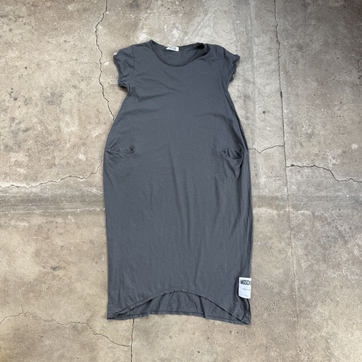 Moschino Cheap And Chic Grey Cotton Maxi Dress