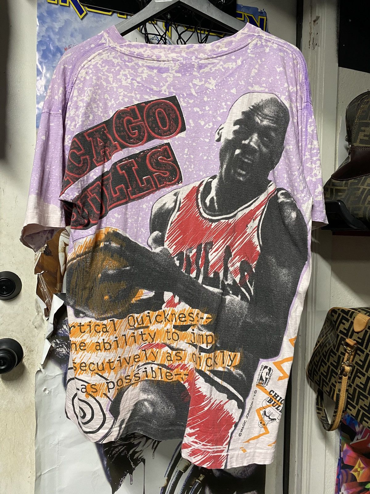 NBA 90’s Vintage Michael Jordan Magic Johnson Tee Shirt XLarge Size US XL / EU 56 / 4 - 6 Thumbnail