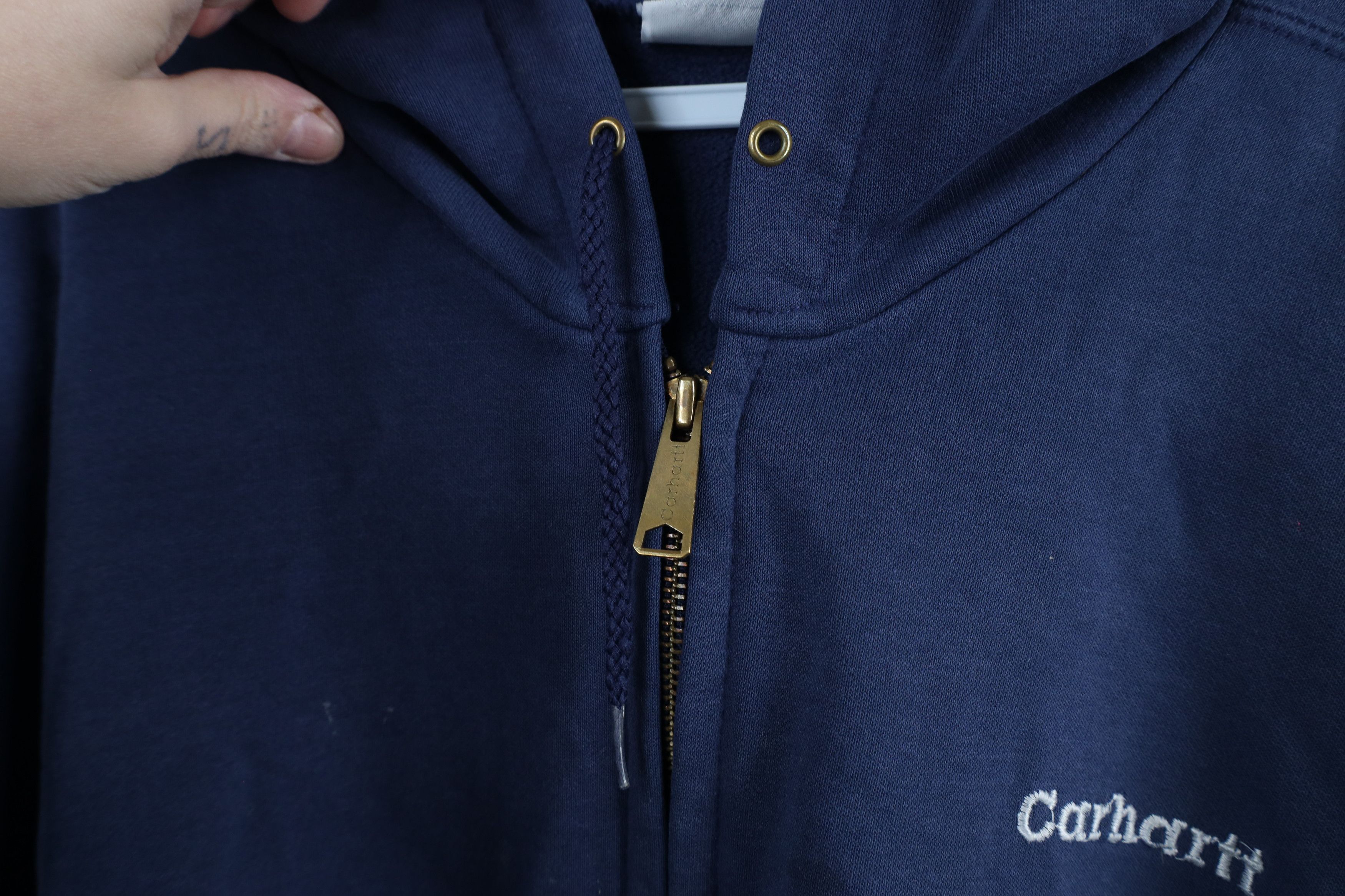 Carhartt × Vintage Vintage Carhartt Spell Out Full Zip Hoodie Sweatshirt Size US XXL / EU 58 / 5 - 5 Thumbnail