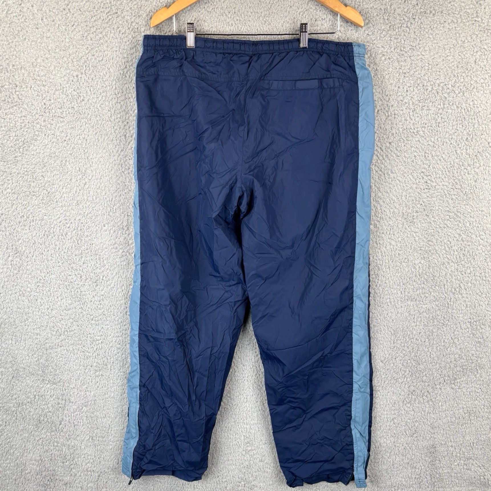 Nike VINTAGE Nike Track Pants Mens L Navy Stripe Jersey Lined Windbreaker 90s Y2K Nike Air Size US L / EU 52-54 / 3 - 7 Thumbnail