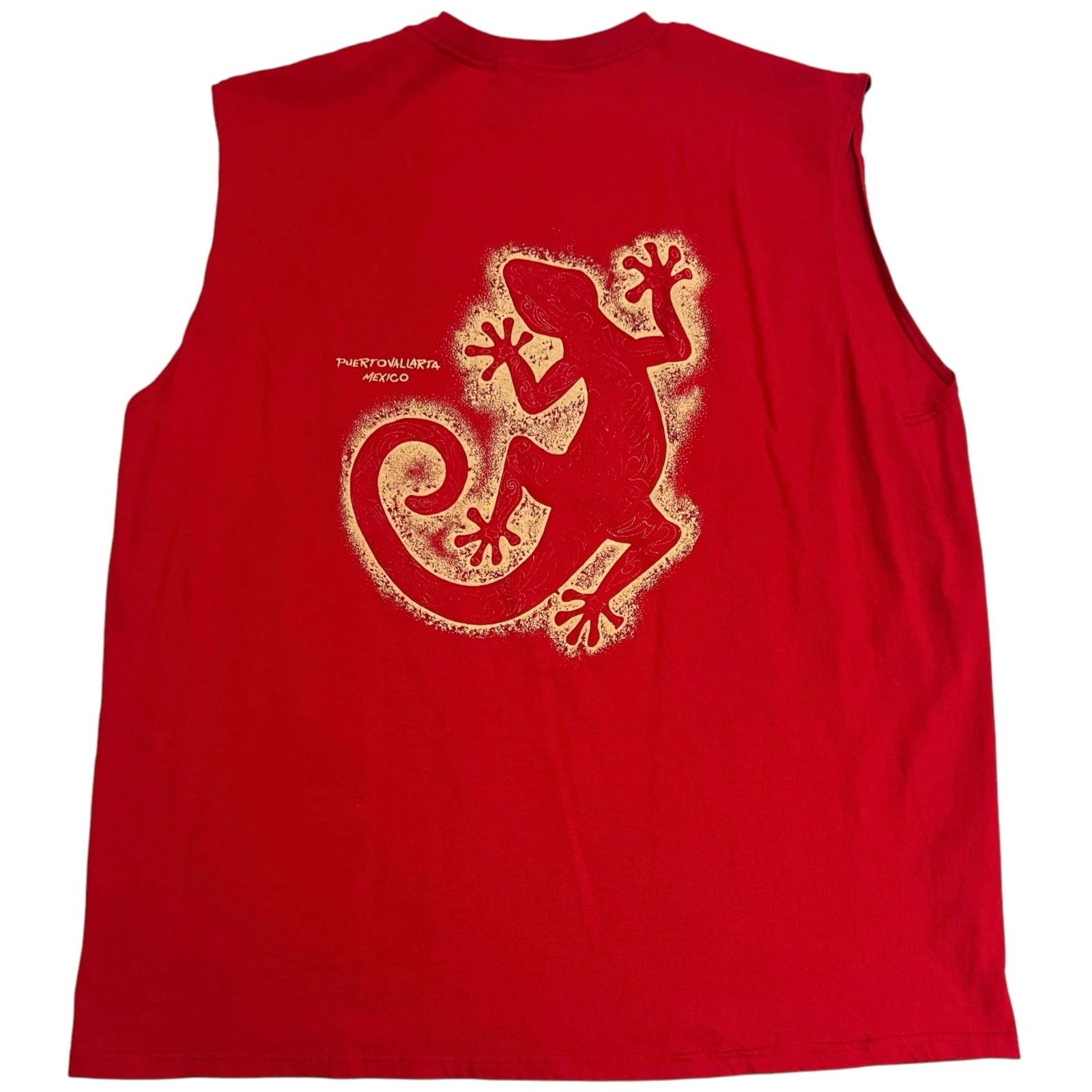 Other Puerto Vallarta Gecko Muscle Shirt Red Sleeveless Tank Top Size US XXL / EU 58 / 5 - 11 Thumbnail