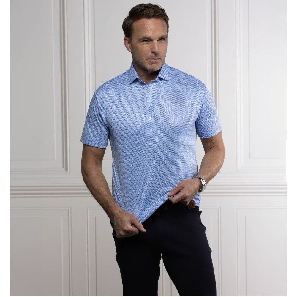 Other Collars & Co Semi-Spread Collar Polo In Turbo GT White-Blue Size US L / EU 52-54 / 3 - 7 Thumbnail