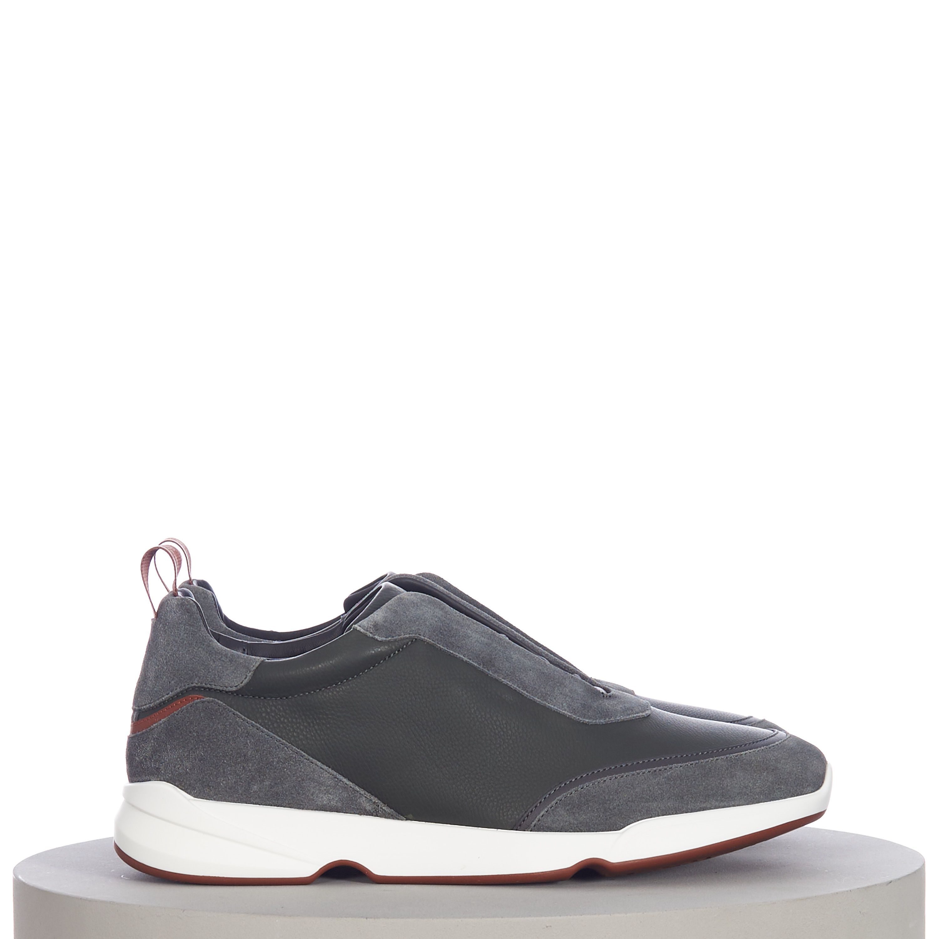 image of Loro Piana Modular Walk Sneakers In Norwegian Nights Dyed Calfskin, Men's (Size 11)