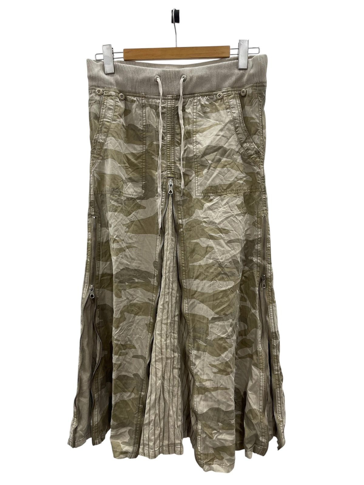 GOA GOA Military cargo zip up skirt olive green | Grailed