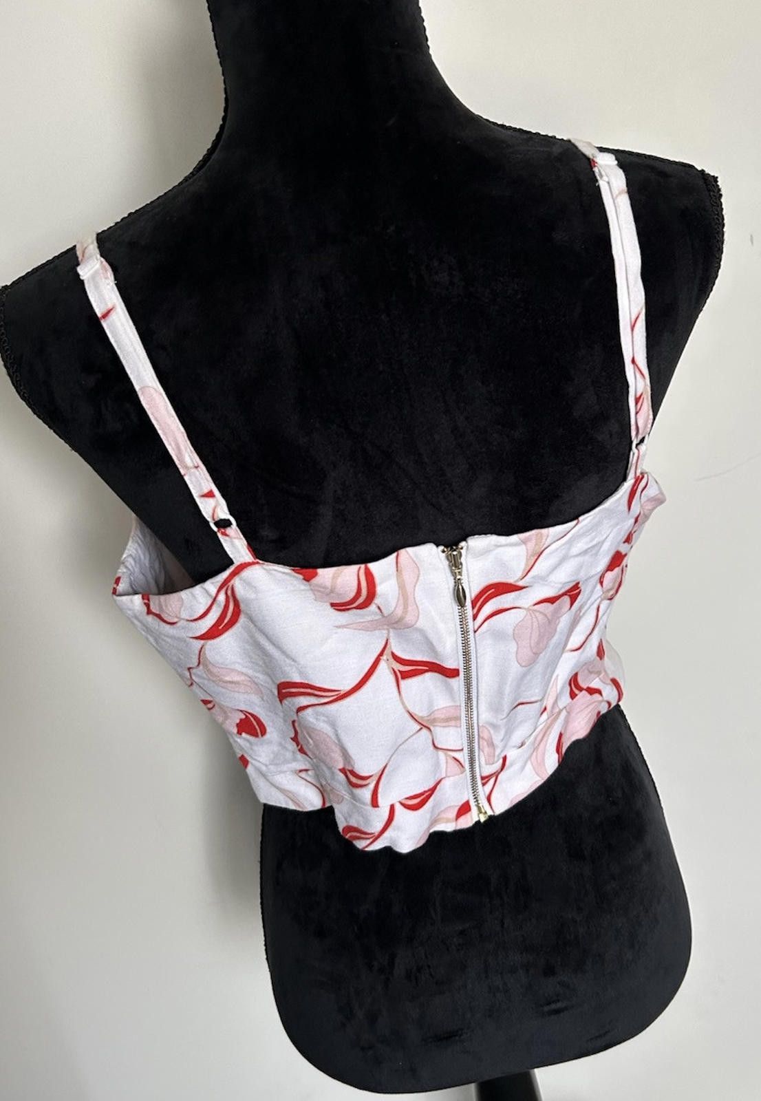 Other Seed Heritage Crop Top W/Cut Out & Bow Tie - Size 12 (002) Size M / US 6-8 / IT 42-44 - 8 Thumbnail