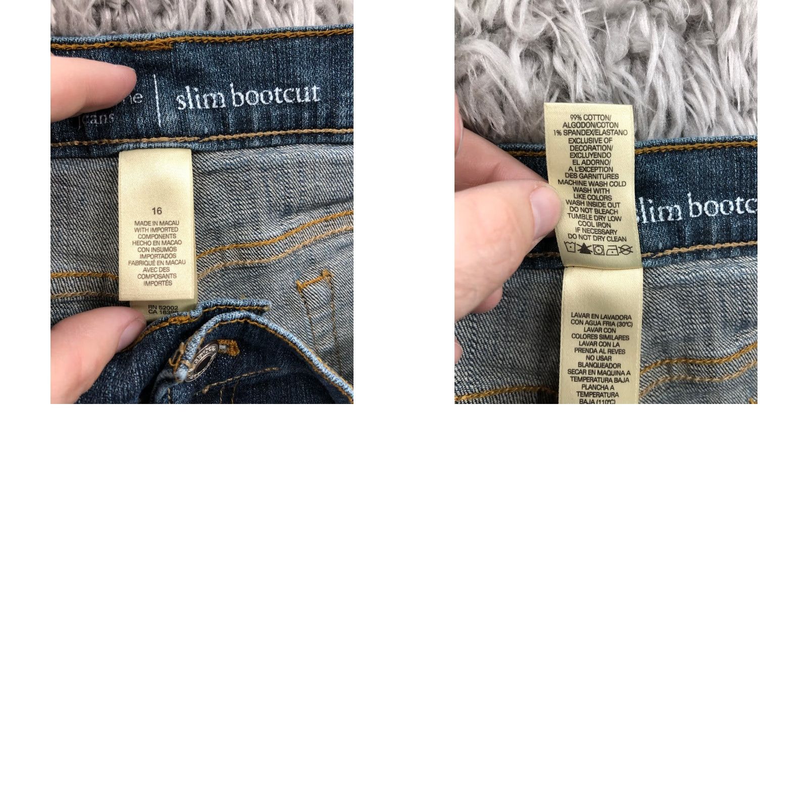 Liz Claiborne Liz Claiborne Jeans Size 16 Womens Mid Rise Dark Wash Blue Denim Slim Bootcut Size 38" / US 16 / IT 52 - 9 Thumbnail