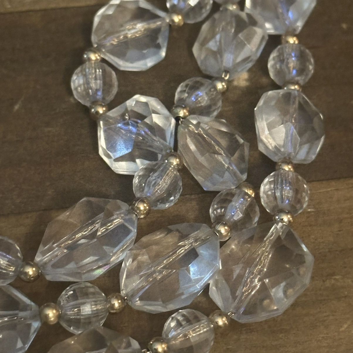 Other × Vintage Vintage Napier layered clear faceted bead necklace Size ONE SIZE - 3 Thumbnail