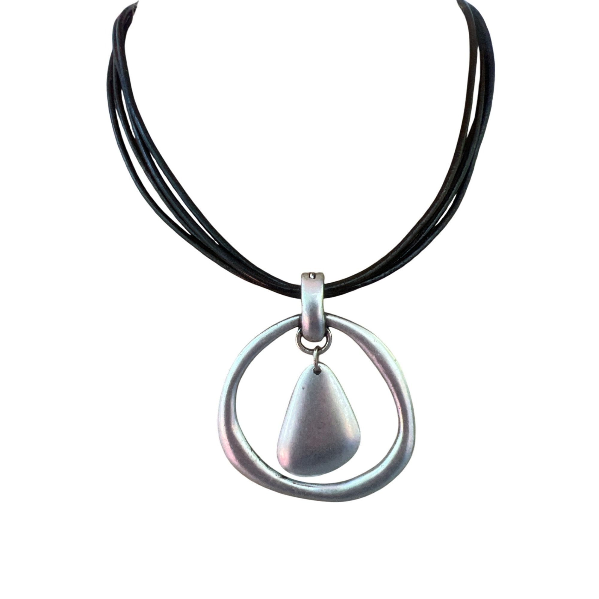 Other Premier Designs Easy Living Necklace Silver Tone Black Cord Size ONE SIZE - 2 Thumbnail