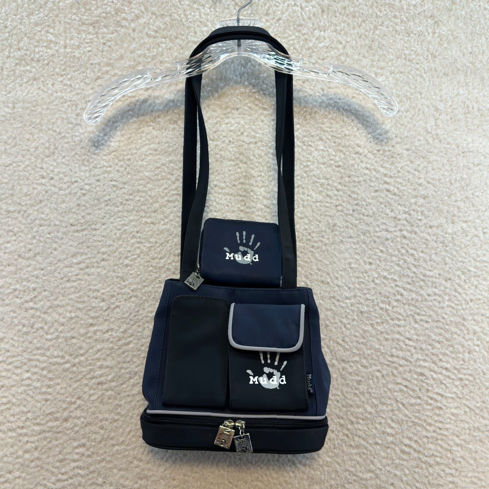 Vintage VINTAGE Y2K Mudd Shoulder Bag Purse Matching Wallet Set Nylon Sporty Utility Bag - Blue - Shoulder Bag - Adult? (No extra) Size ONE SIZE - 2 Thumbnail