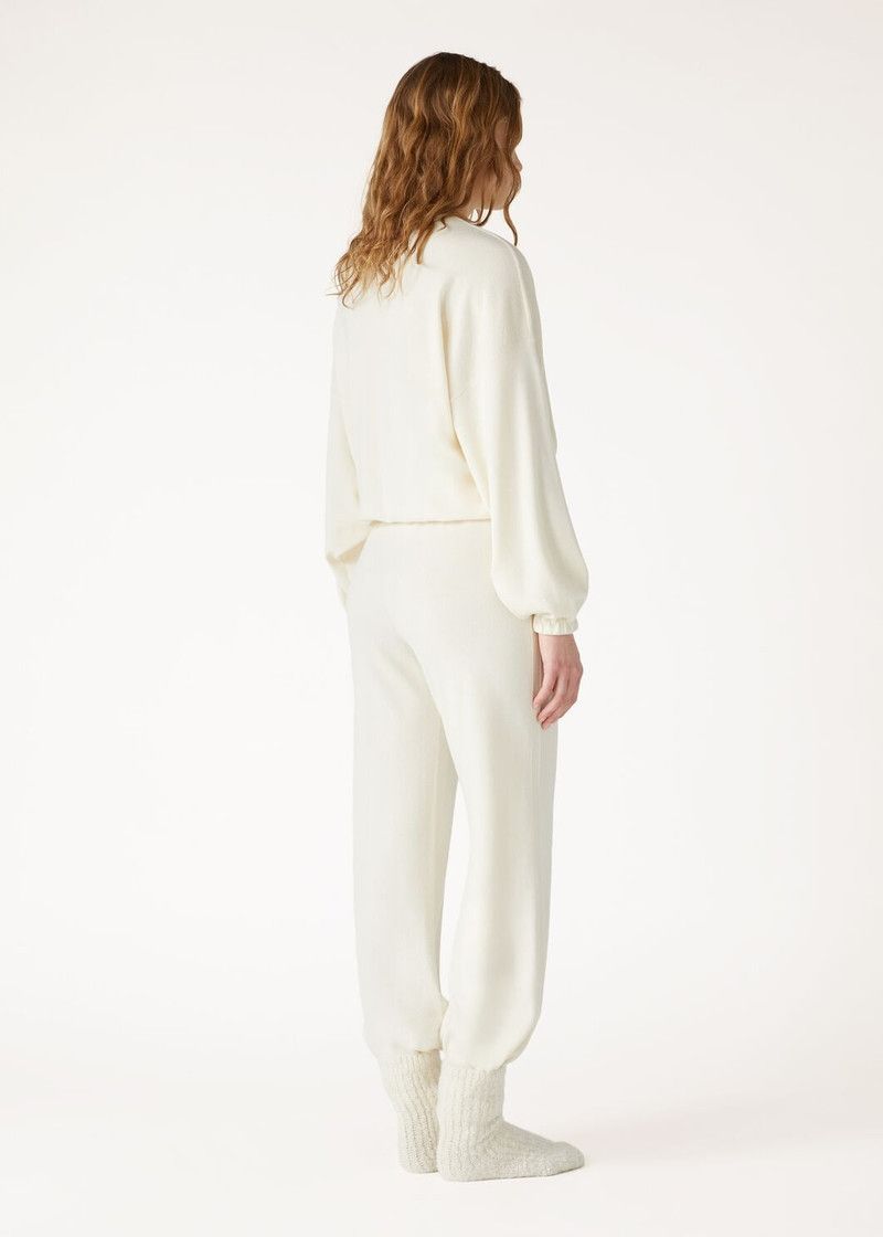 Loro Piana o1srvl11e1125 FAO4532 Dreamy Soft Trousers in White Size 26" / US 2 / IT 38 - 5 Thumbnail