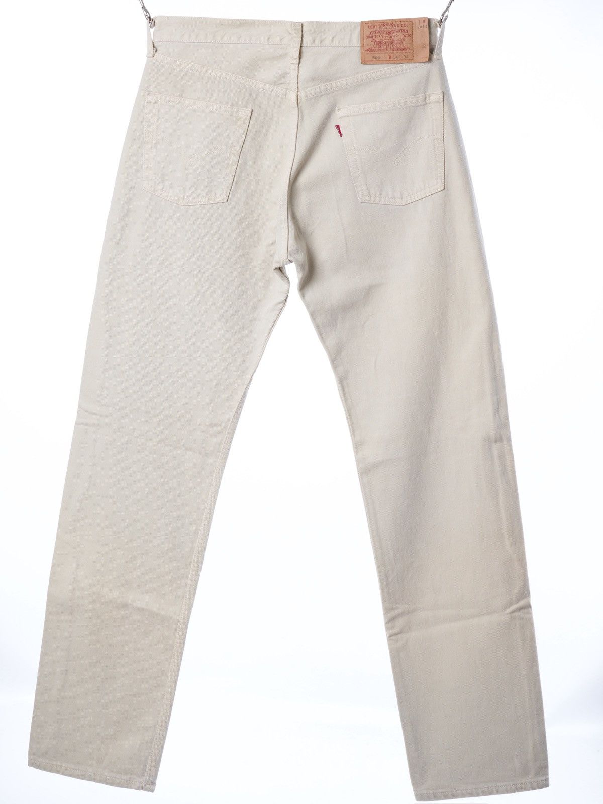 Levi's Vintage Levi's 501 Ecru/Beige Made in USA Jeans Denim 34 Size US 34 / EU 50 - 2 Thumbnail