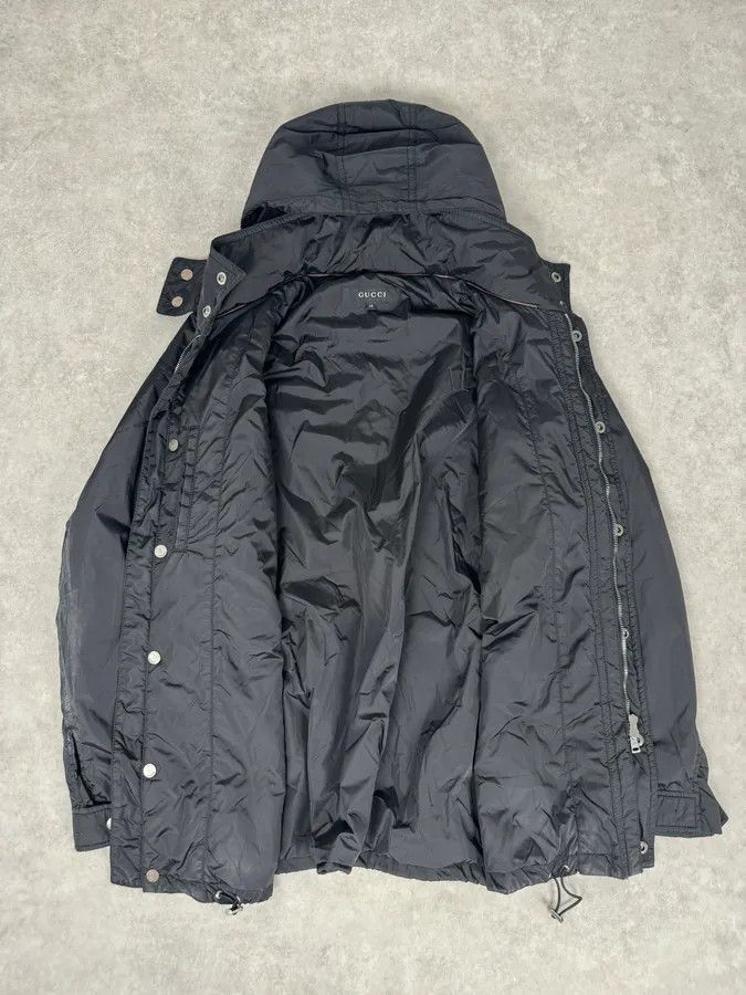 Gucci AW2013 Gucci Black Long Windbreaker Hooded Jacket Size US M / EU 48-50 / 2 - 7 Thumbnail