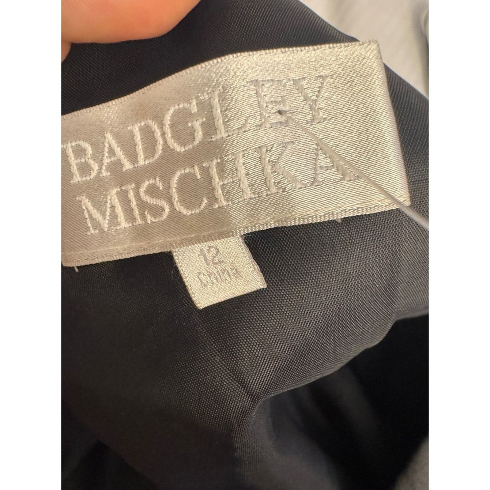 Badgley Mischka Badgley Mischka Black 100% Silk Dress Cocktail Party Career Size S / US 4 / IT 40 - 5 Thumbnail