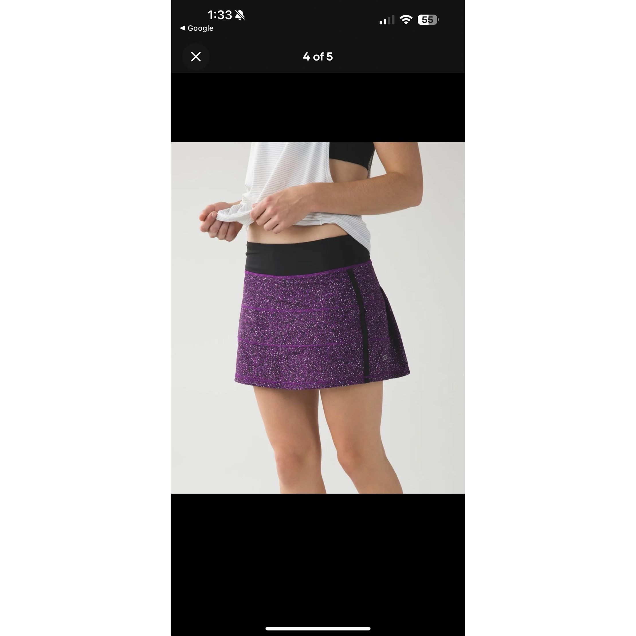 Lululemon Lululemon Purple Speckled Athletic Skort Size 6 Built-In Sho Size 27" / US 4 / IT 40 - 2 Thumbnail