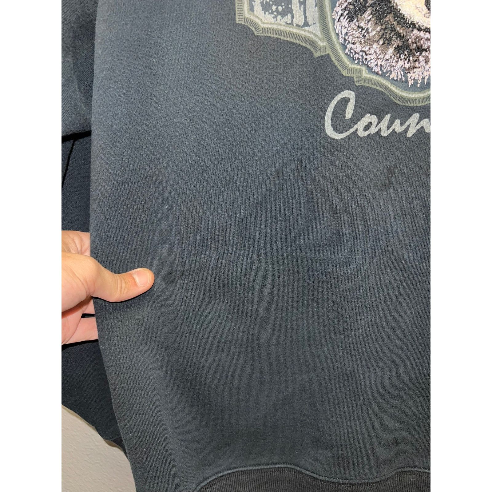 Croft & Barrow Vintage Wolf Sweatshirt Timber Country Crewneck Stained M Size US M / EU 48-50 / 2 - 6 Thumbnail