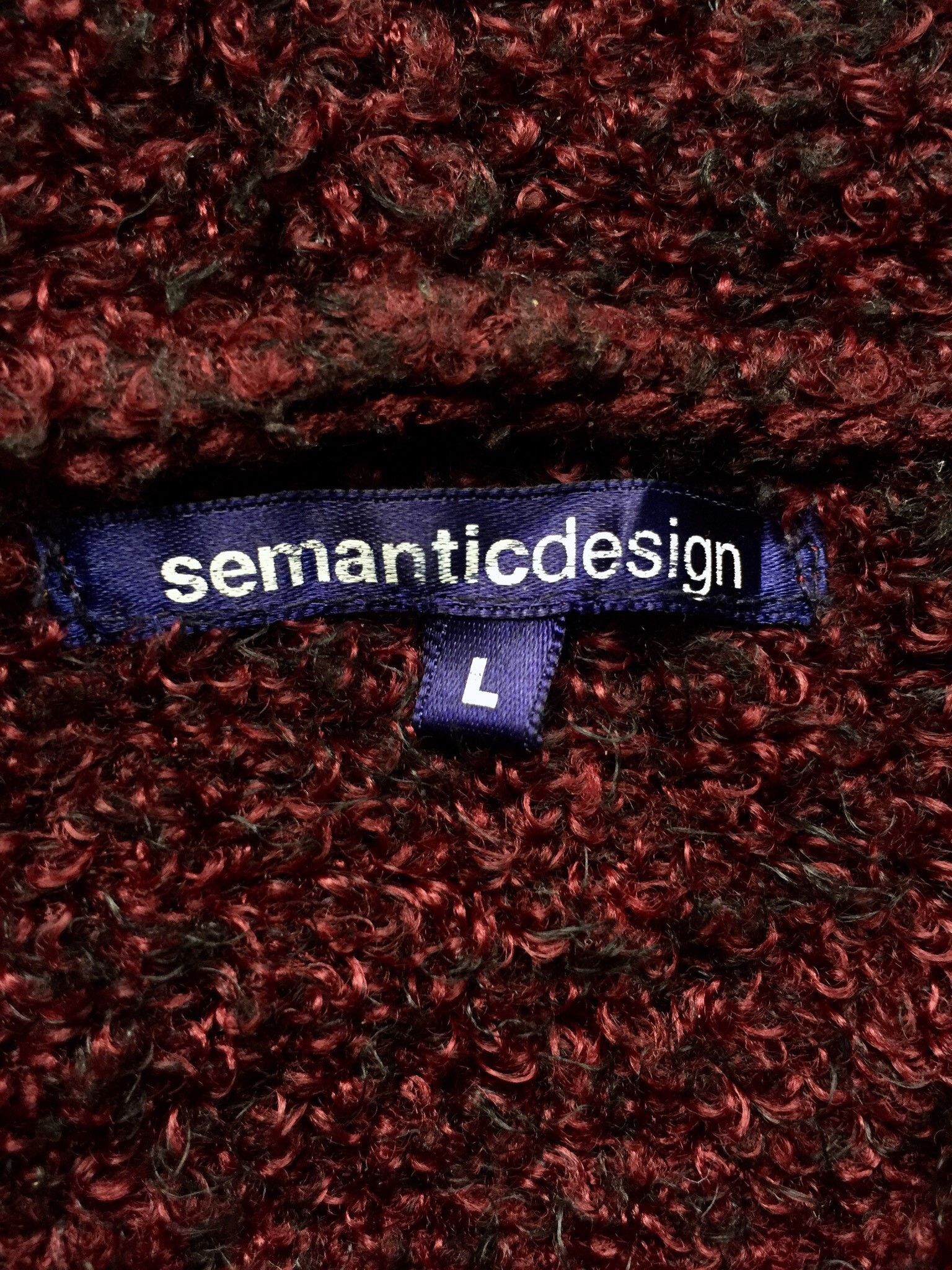 semanticdesign Sematic Design Full Zipper Fuzzy M-L Size US L / EU 52-54 / 3 - 5 Thumbnail