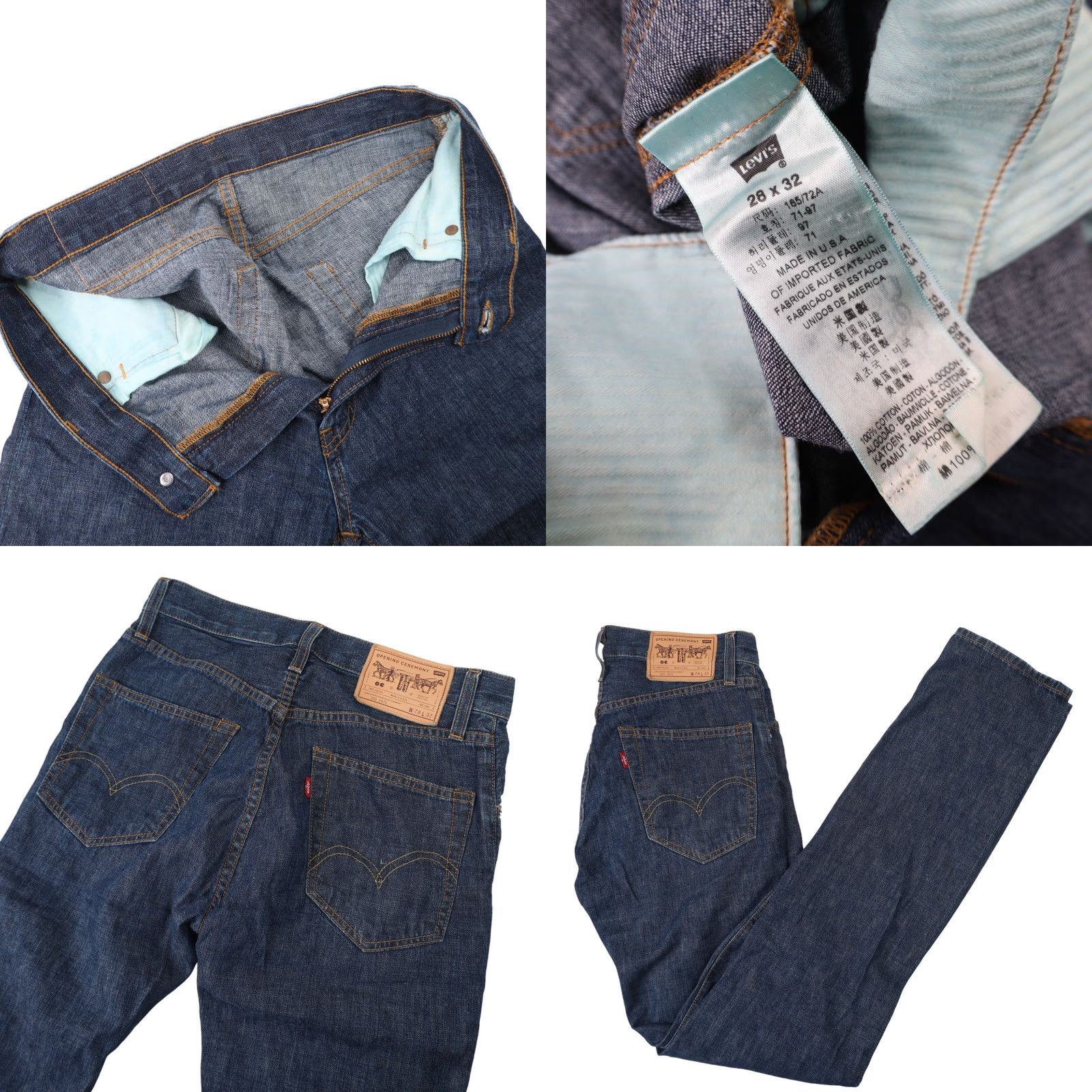 Opening Ceremony Levis x Open Ceremony Mens Jeans 28x32 Blue 505 Denim Size US 28 / EU 44 - 8 Thumbnail