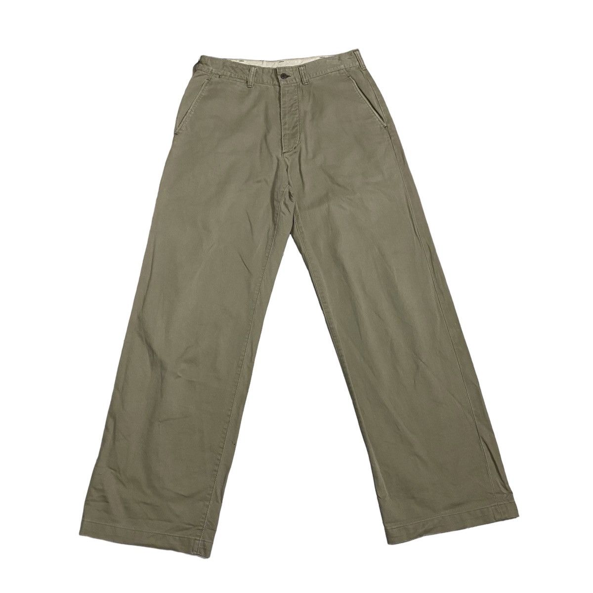 HOLLYWOOD RANCH MARKET × HRMTG × Japanese Brand HR Market Chino Khaki selvedge pant Size US 30 / EU 46 - 1 Thumbnail