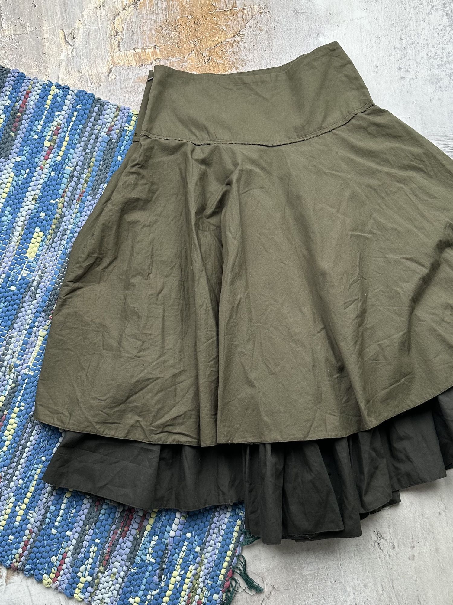 Vintage Vintage Baggy Flared Skirt A453(15) Size 28" / US 6 / IT 42 - 6 Thumbnail