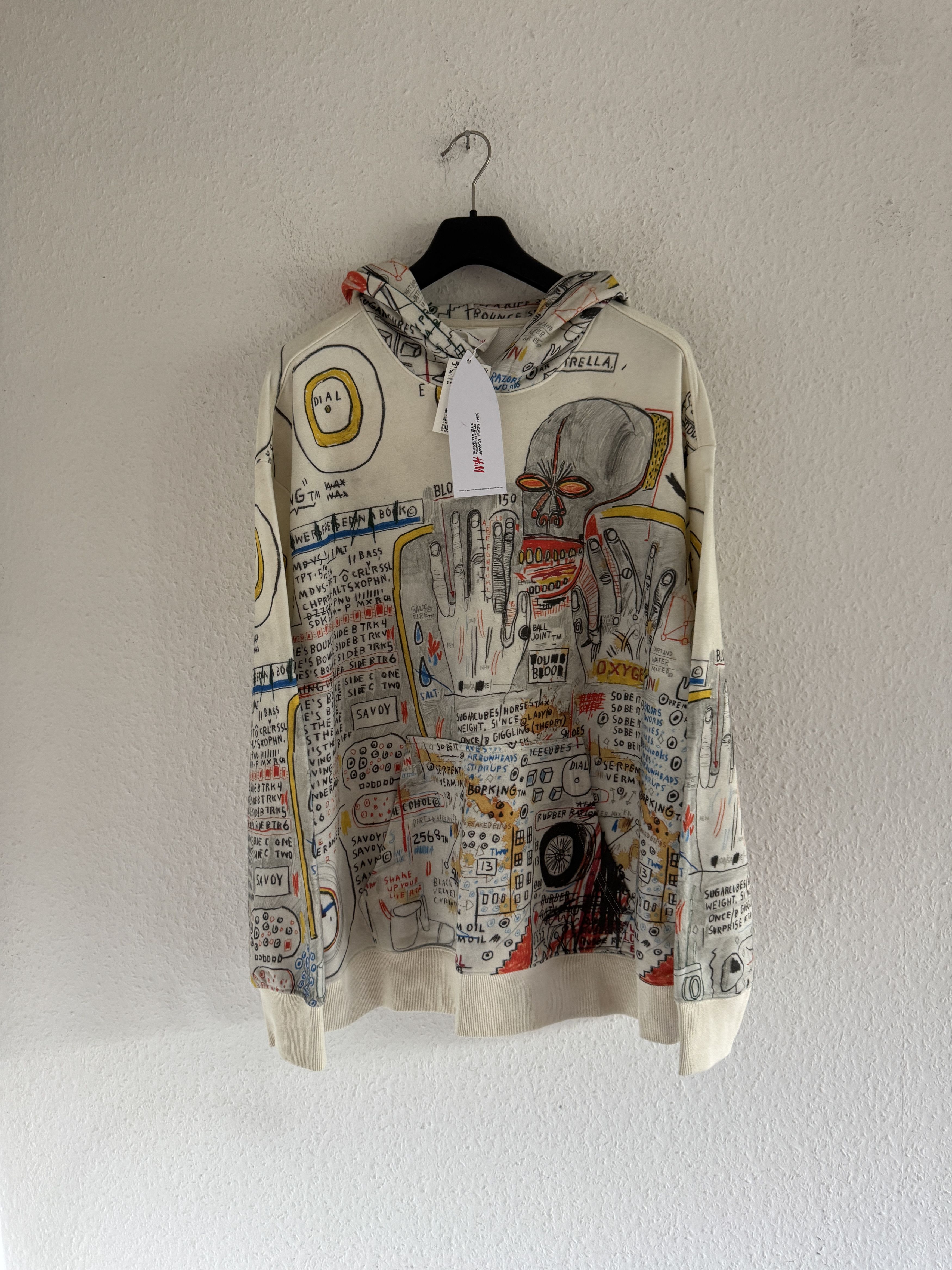 H&M × Jean-Michel Basquiat × Who Decides War Hysteric Graffiti Hoodie Size US XL / EU 56 / 4 - 2 Thumbnail
