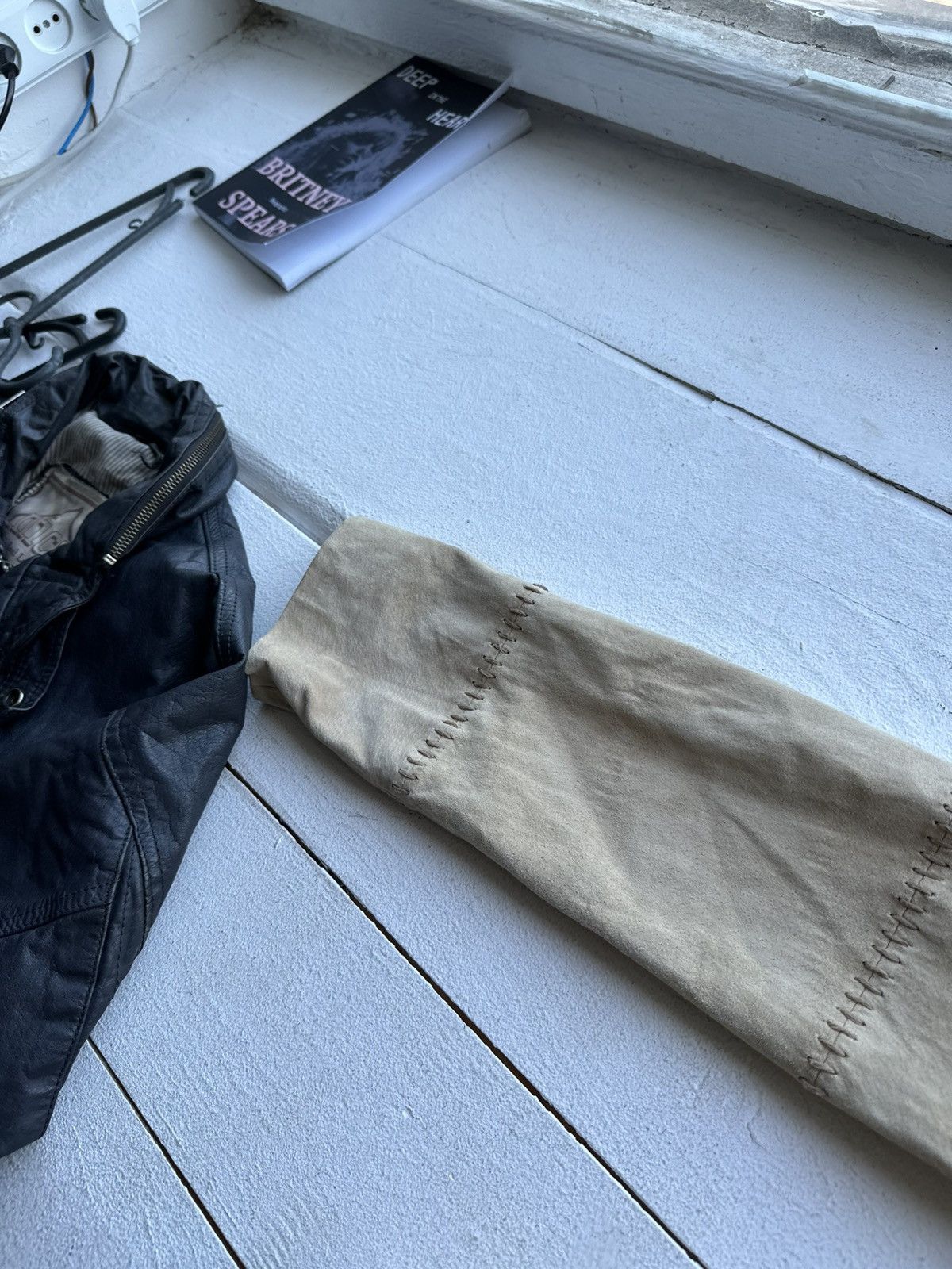 Vintage 🚨AVANT-GARDE BEIGE Rick Owen’s Opium Y2K LEATHER JACKET Size XS / US 0-2 / IT 36-38 - 5 Thumbnail