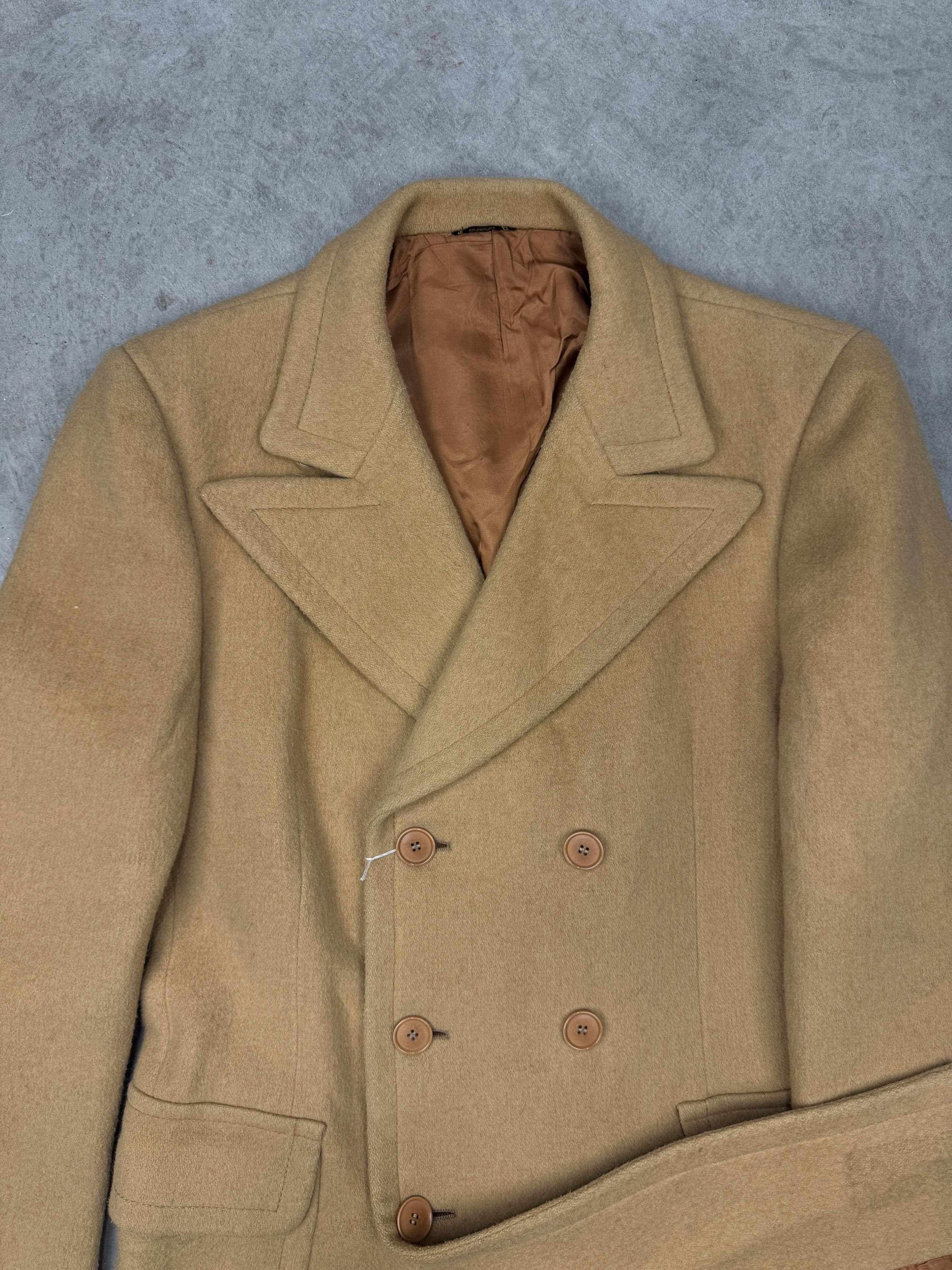 Vintage Vintage Camel Double Breasted Wool Coat – Made in Italy Size US M / EU 48-50 / 2 - 4 Thumbnail