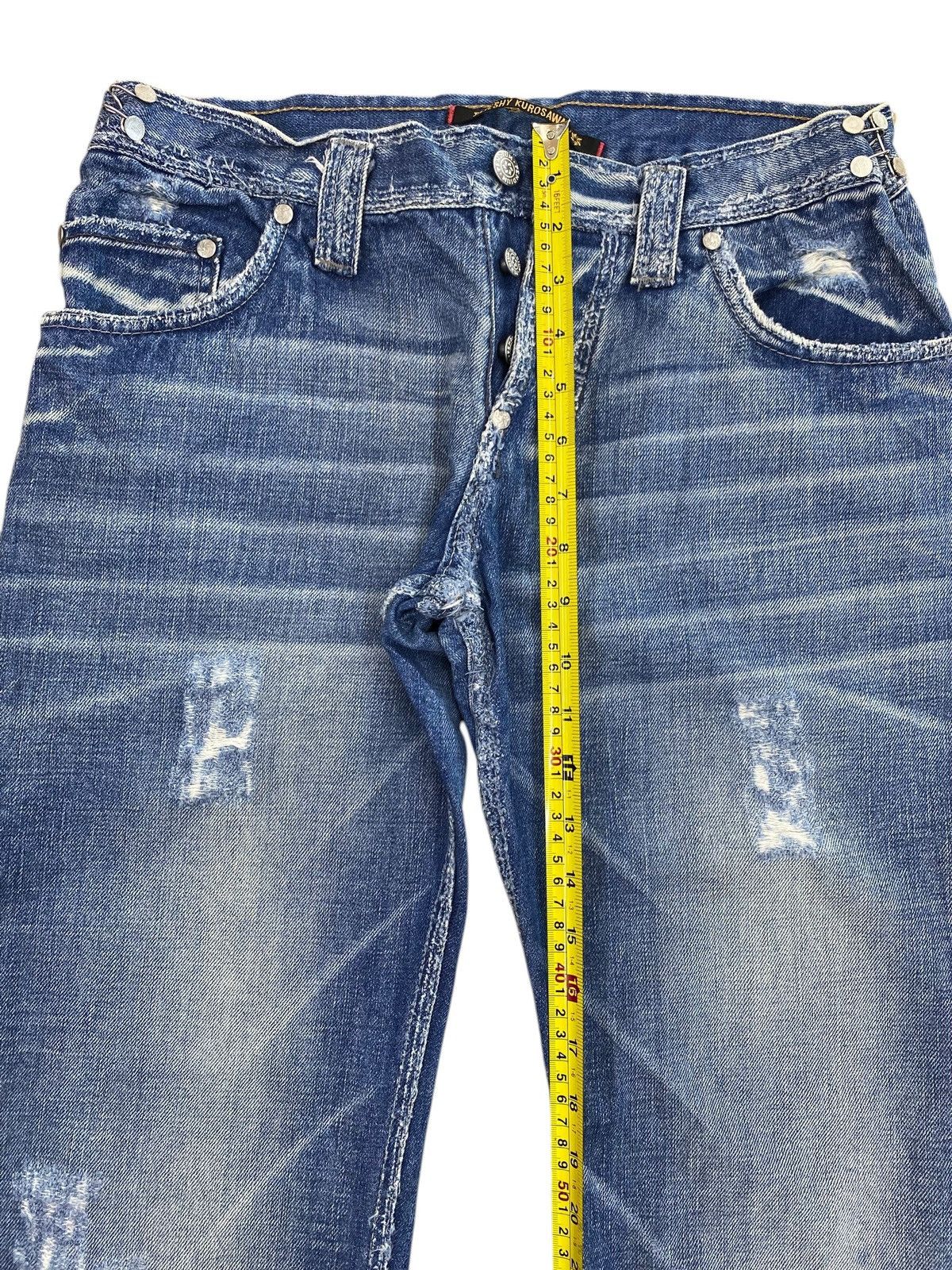 Takeshy Kurosawa Takeshy Kurosawa Brand Whiskers Faded Wash Ripped Jeans Size US 30 / EU 46 - 12 Thumbnail