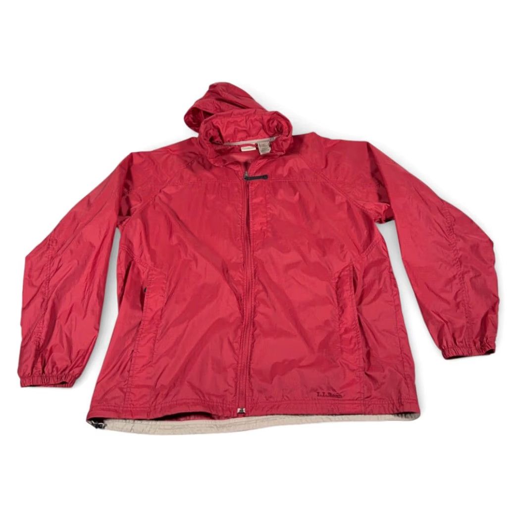 Vintage VINTAGE LL Bean Jacket Windbreaker Mens XLT Red Nylon Zip Hood Outdoor 90s Y2K Size US XL / EU 56 / 4 - 2 Thumbnail
