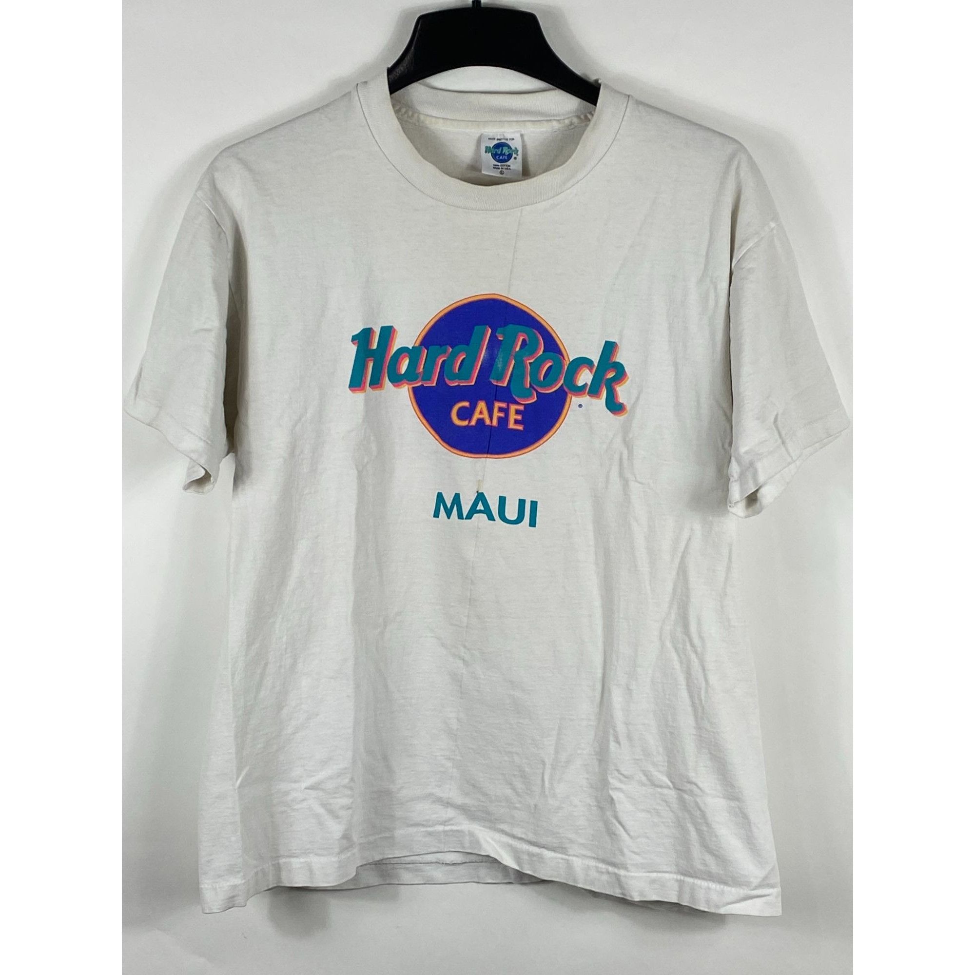 Hard Rock Cafe Vintage Hard Rock Cafe Maui Tee Shirt White L Single Stitch Size L / US 10 / IT 46 - 1 Thumbnail