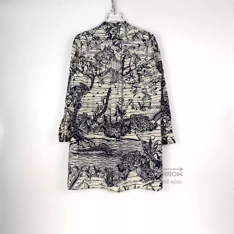 Dior Dior Blue embroidered bee plant bird pattern shirt Size XS / US 0-2 / IT 36-38 - 4 Thumbnail