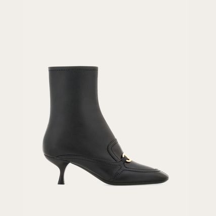 Salvatore Ferragamo o1s1rm0126 Gancini-buckle Ankle Boots in Black Size US 7 / IT 37 - 1 Thumbnail