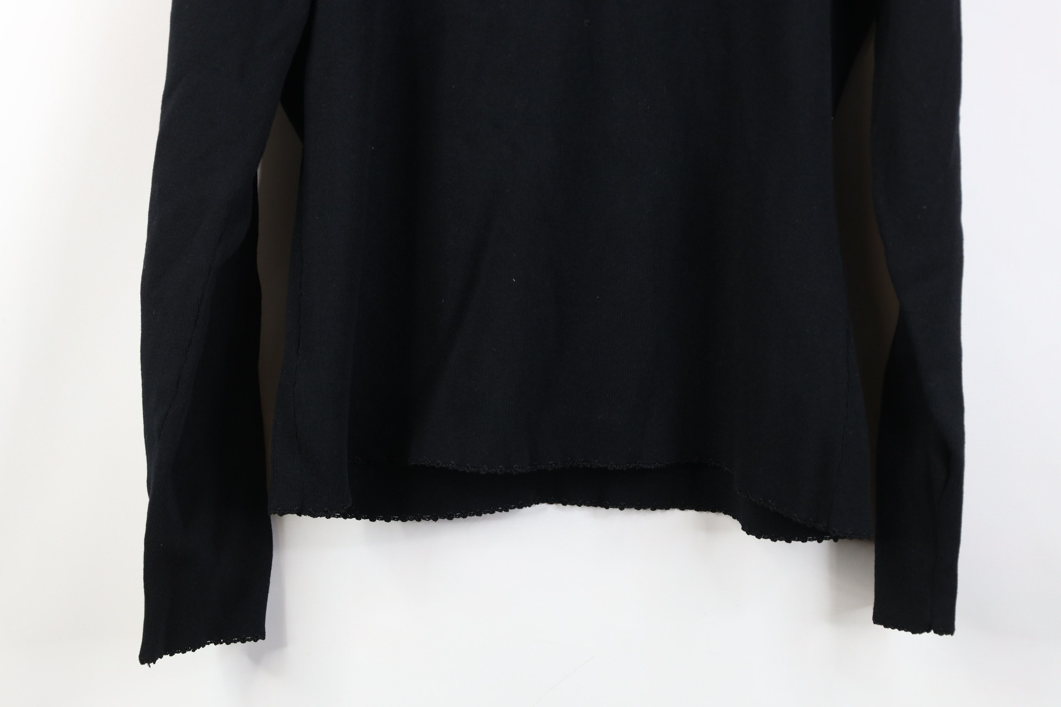 Vintage Vintage 90s Streetwear Babydoll Ribbed V-Neck Sweater Black Size XL / US 12-14 / IT 48-50 - 14 Thumbnail