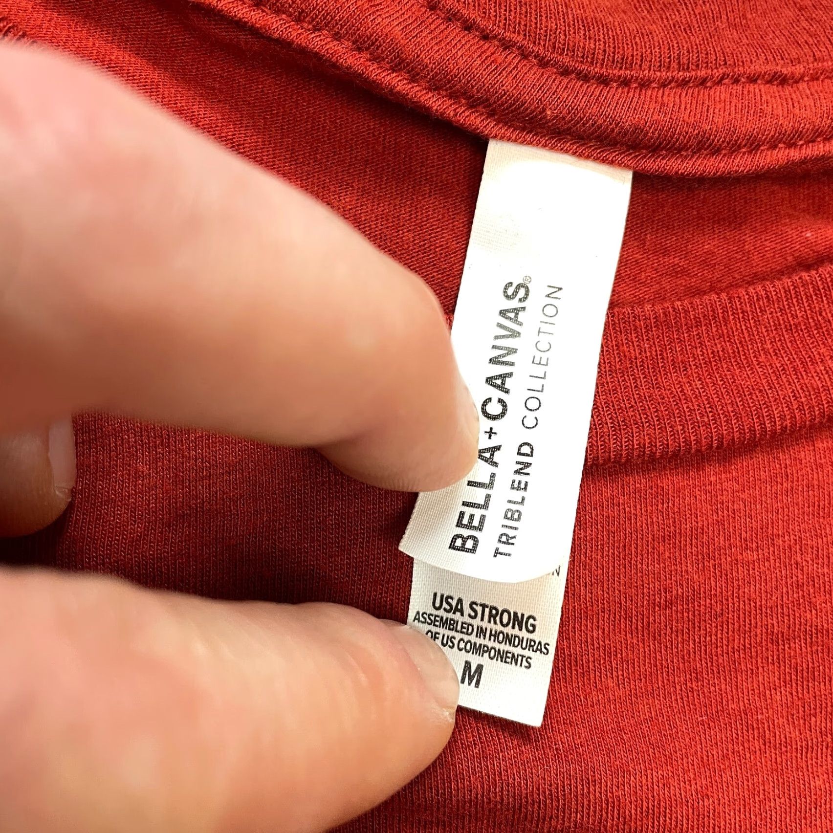 Vintage Bella + Canvas Shirt Unisex Adults M Orange Long Sleeve Crew Neck Hawaiian Logo 3001 2020s Size US M / EU 48-50 / 2 - 3 Thumbnail