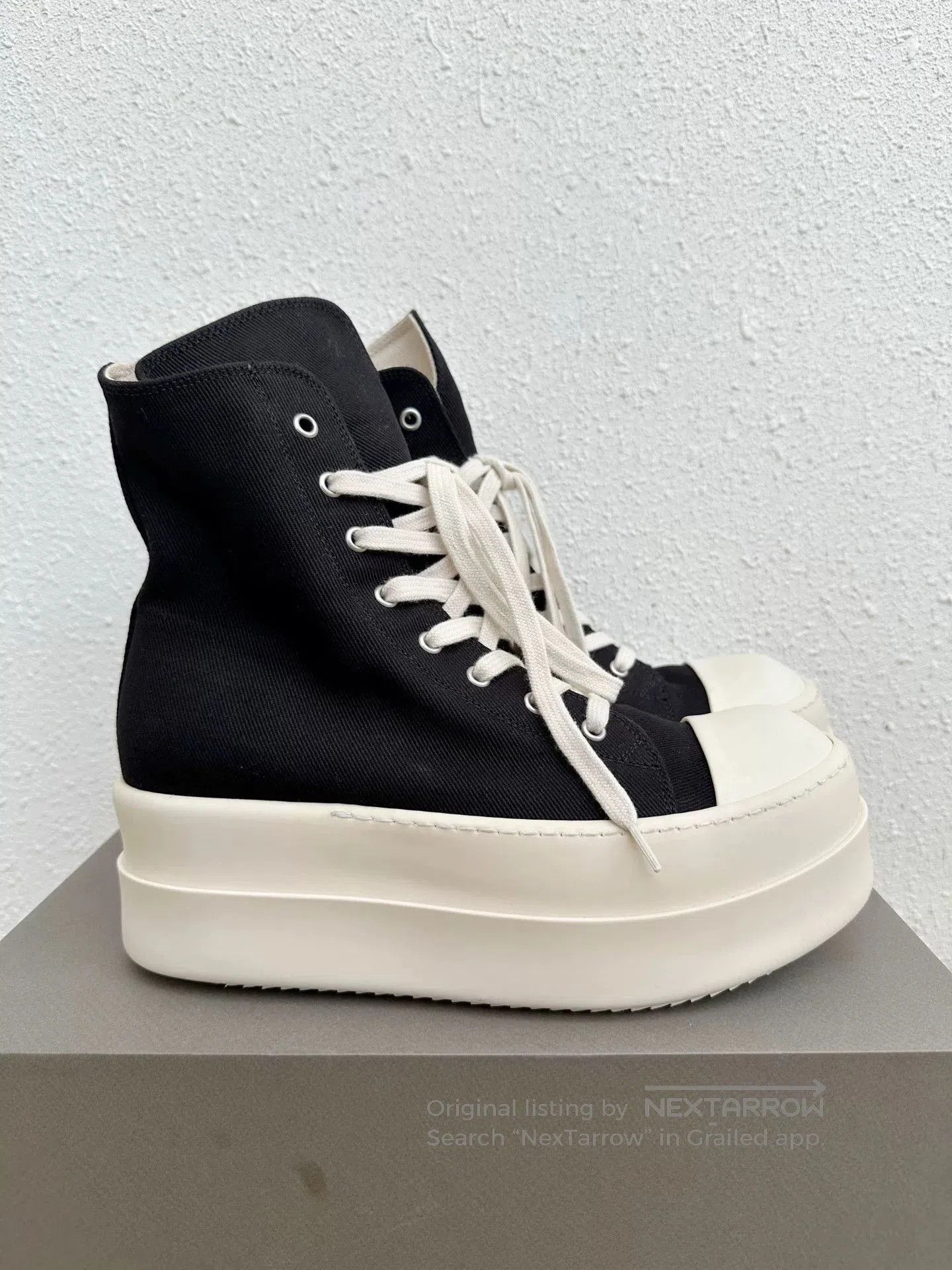 Rick Owens Drkshdw Rick Owens DRKSHDW Canvas Thick Sole Sneakers. Size US 7 / EU 40 - 1 Thumbnail