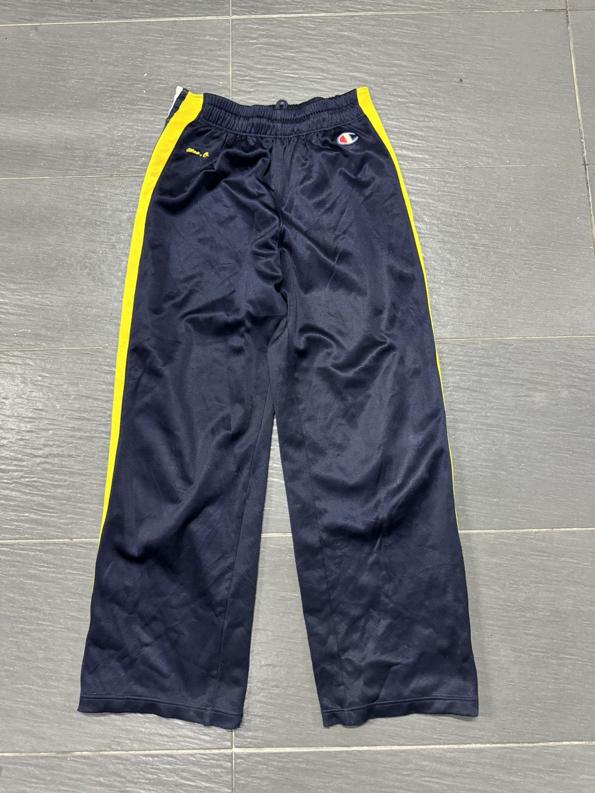 image of Champion Side Button Trackpants in Blue, Men's (Size 35)