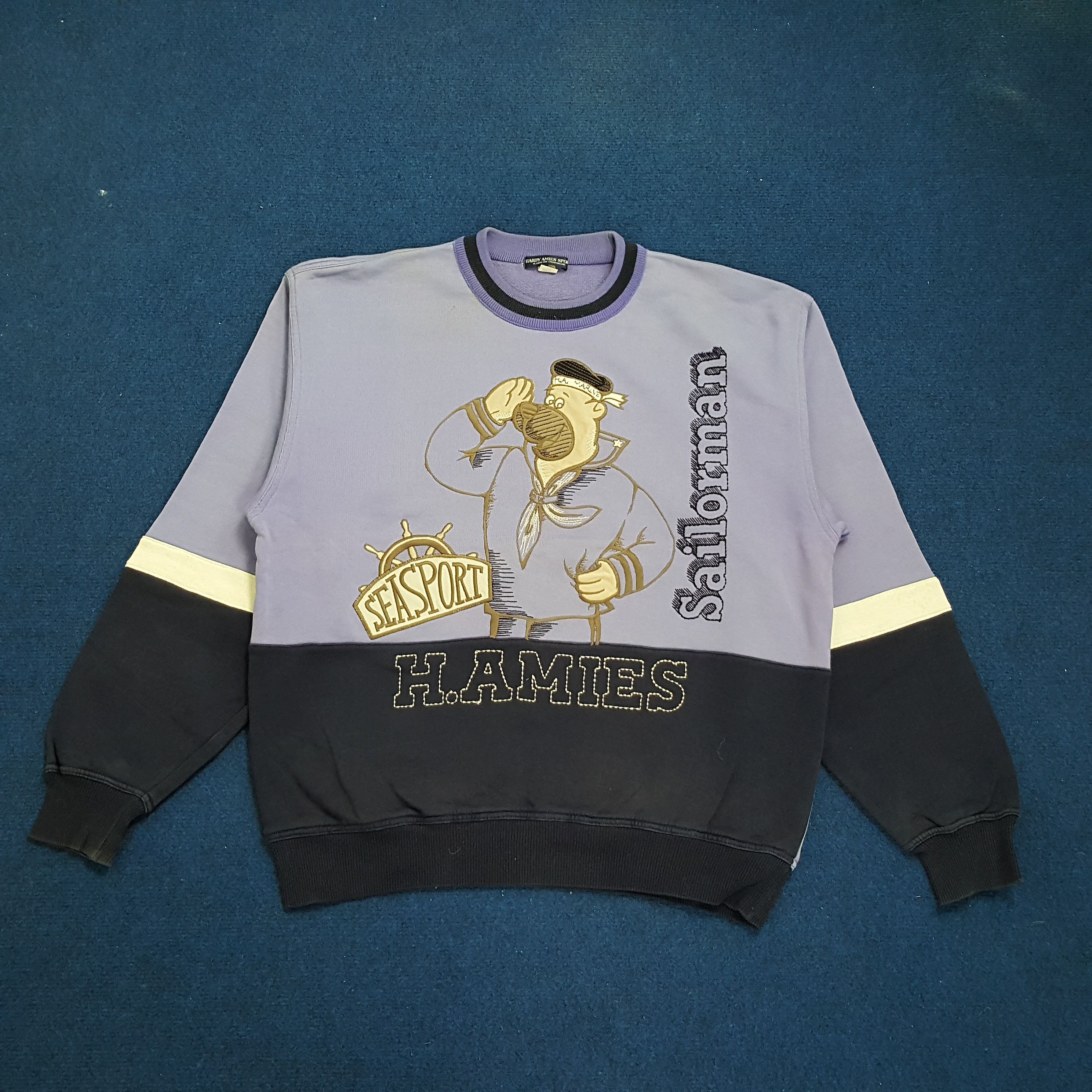 Hardy Amies × Vintage Vintage HARDY AMIES Sailorman Seasports Sweatshirts Size US L / EU 52-54 / 3 - 1 Thumbnail
