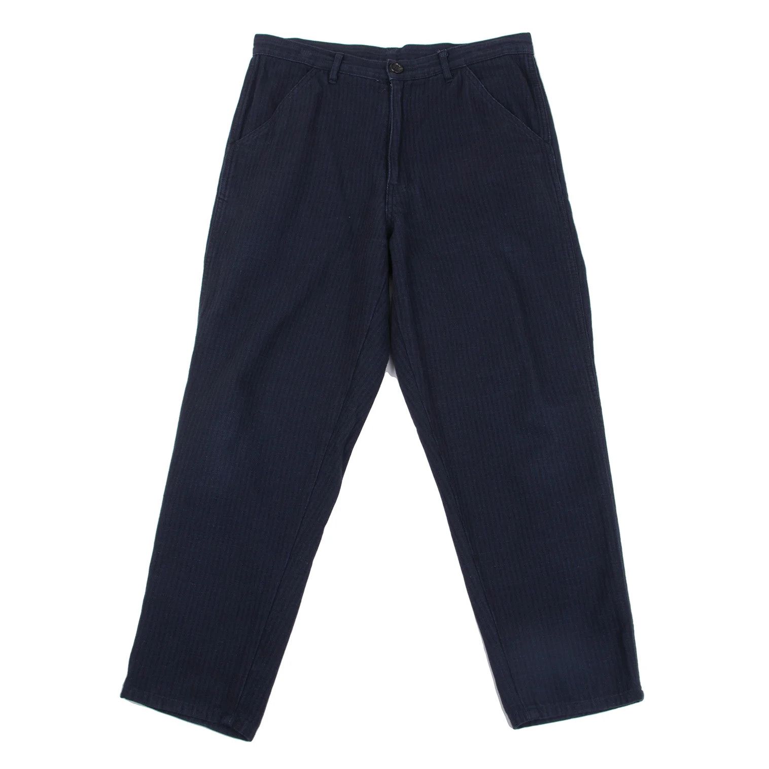 Comme des Garcons Homme Plus Rolling Stones Lip Print Stripe Pants in Black and Navy Size US 30 / EU 46 - 5 Thumbnail