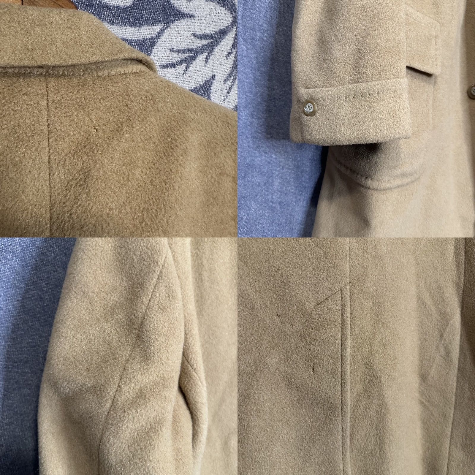 Camel VINTAGE Bal-Paca Coat Mens Camel Hair Overcoat Tan 80s 90s Classic Pockets Size L Size US L / EU 52-54 / 3 - 8 Thumbnail