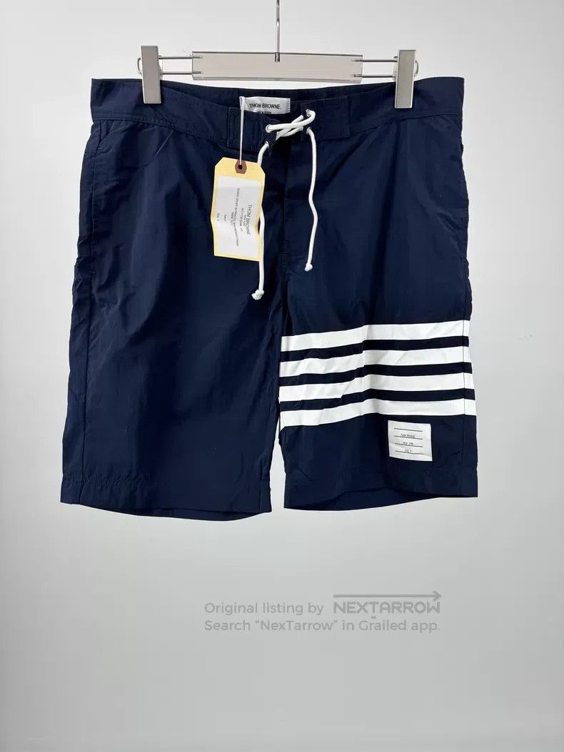 Thom Browne Thom Browne size 4 Four-stripe nylon shorts Size US 34 / EU 50 - 1 Thumbnail