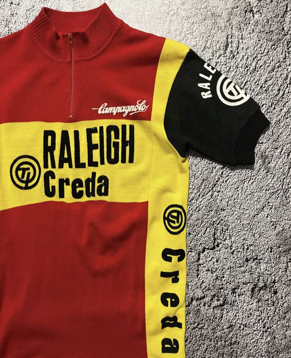 Vintage Vinatge 70's Raleigh Creda Acrylic Heroic Cycling Jersey Size US L / EU 52-54 / 3 - 4 Thumbnail