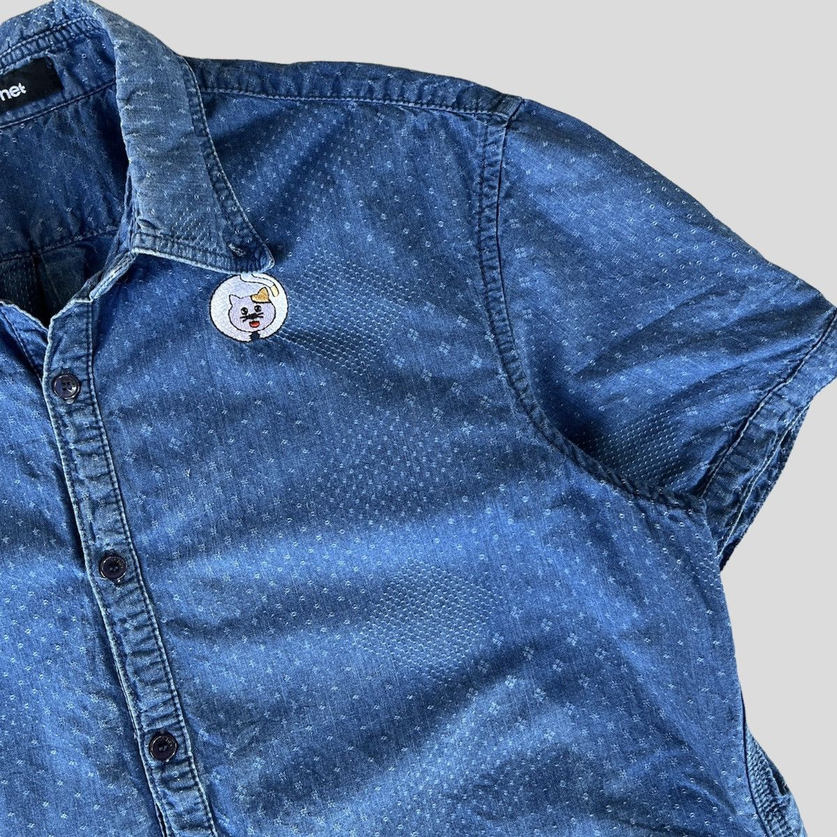 Issey Miyake Ne-net By Issey Miyake Denim Shirt Size US M / EU 48-50 / 2 - 3 Thumbnail