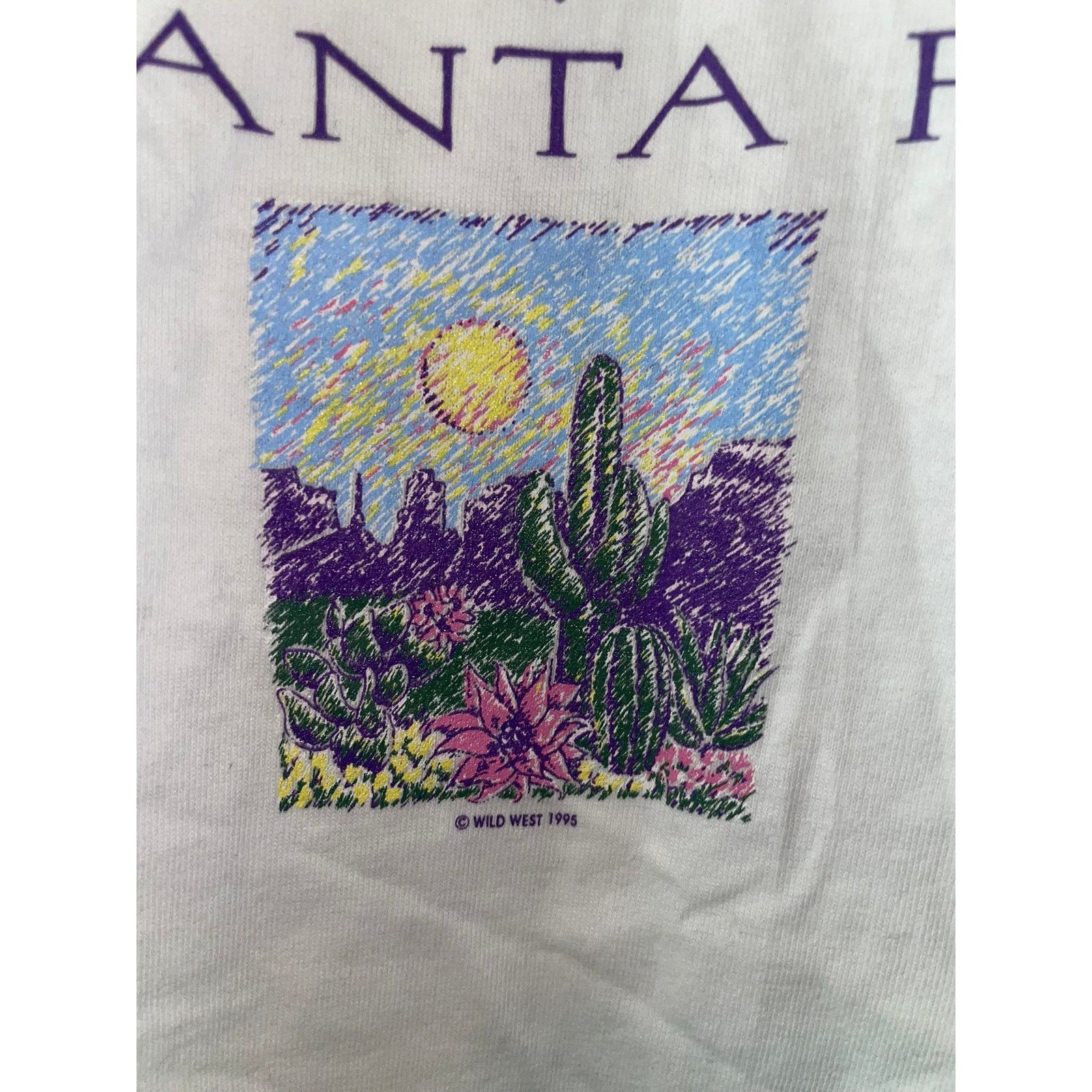Vintage Womens Vintage Santa Fe Shirt Desert Tee Top Women 90s Large Size L / US 10 / IT 46 - 3 Thumbnail