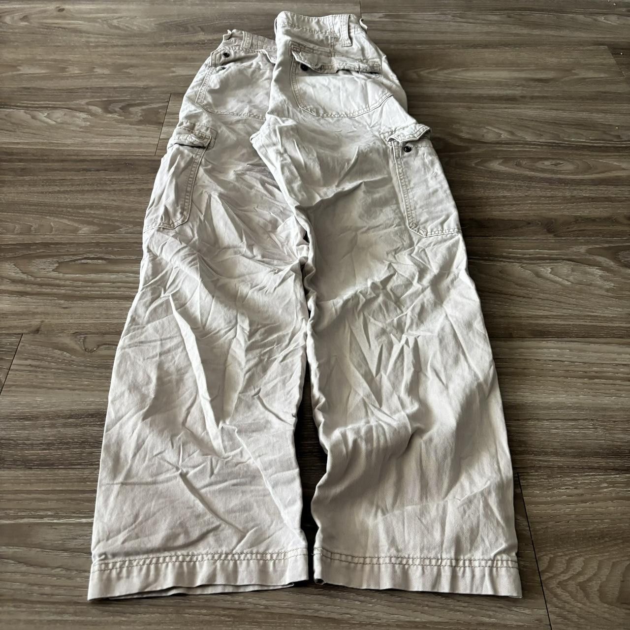 Vintage Crazy Vintage Y2K/2000s Cream Cargo Essential Casual Pants! 30x30 Size US 30 / EU 46 - 4 Thumbnail