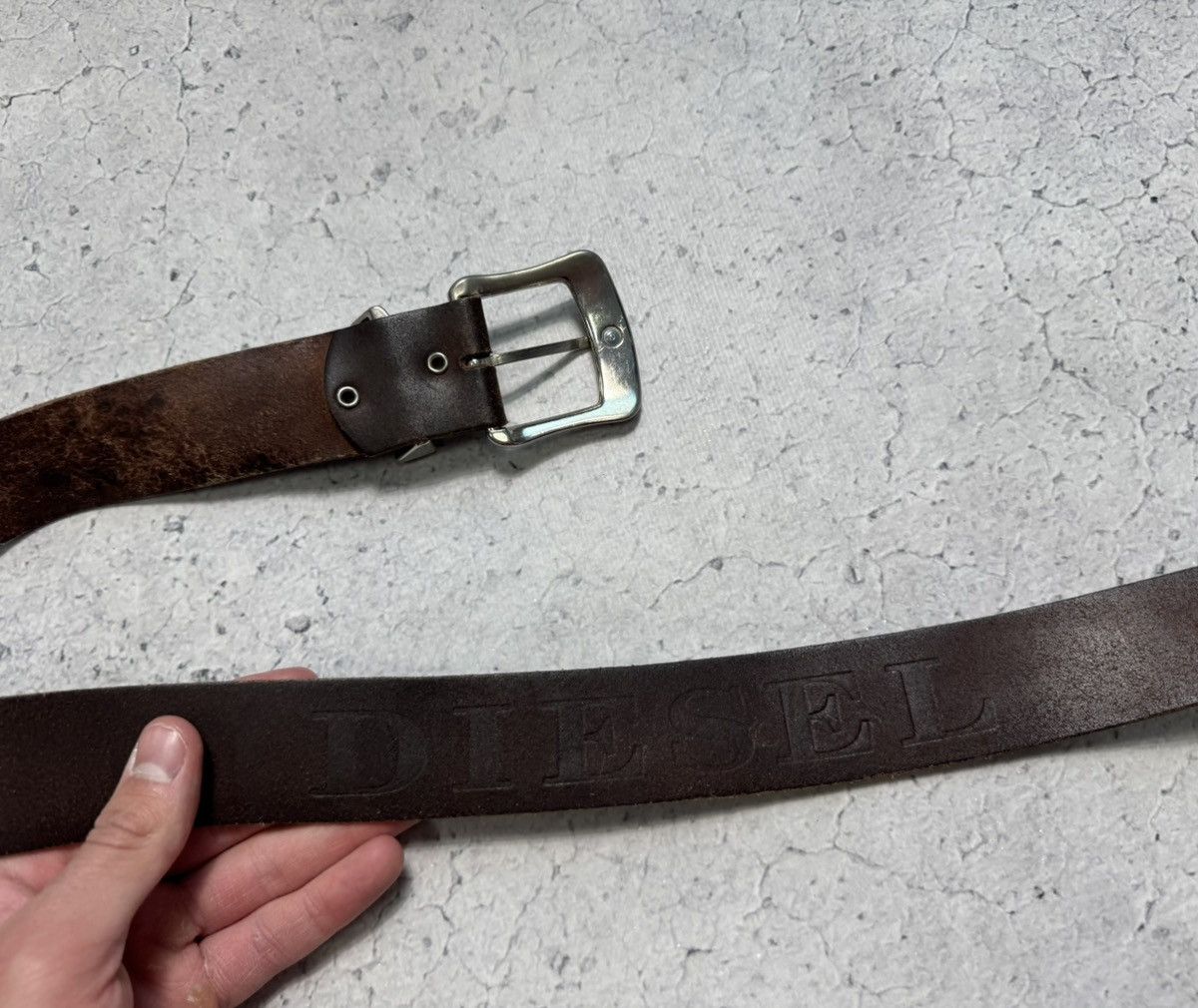Diesel × Japanese Brand Diesel Leather Belt Hype Rare Y2K Brown Size ONE SIZE - 4 Thumbnail