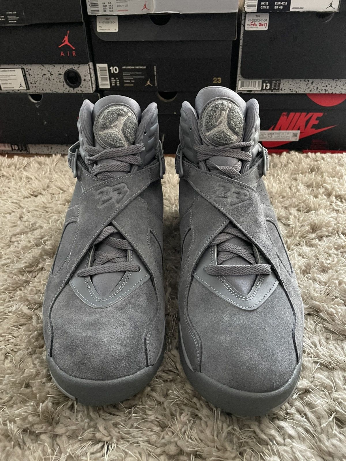 Jordan Brand Jordan 8 Cool Grey Size US 13 / EU 46 - 4 Thumbnail
