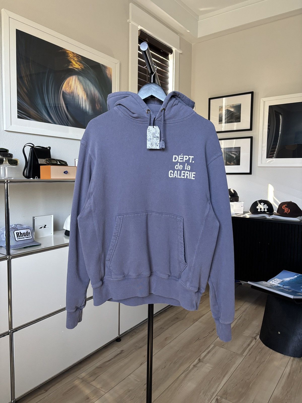 GALLERY DEPT | SUN FADED PURPLE FRENCH LOGO HOOIE