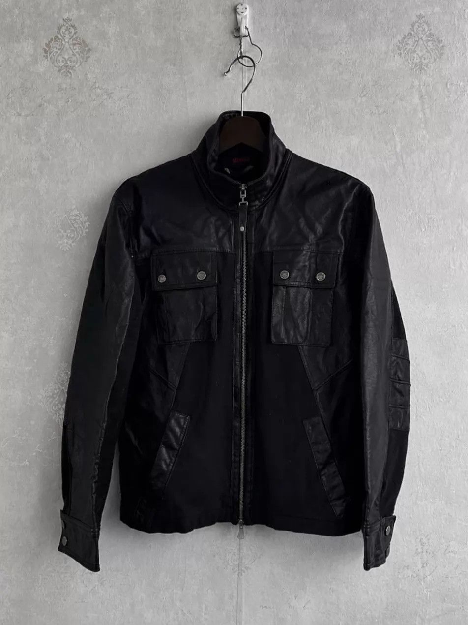 Versace Versace 00s Panelled Sheepskin Leather Pocket Jacket Size US M / EU 48-50 / 2 - 1 Thumbnail
