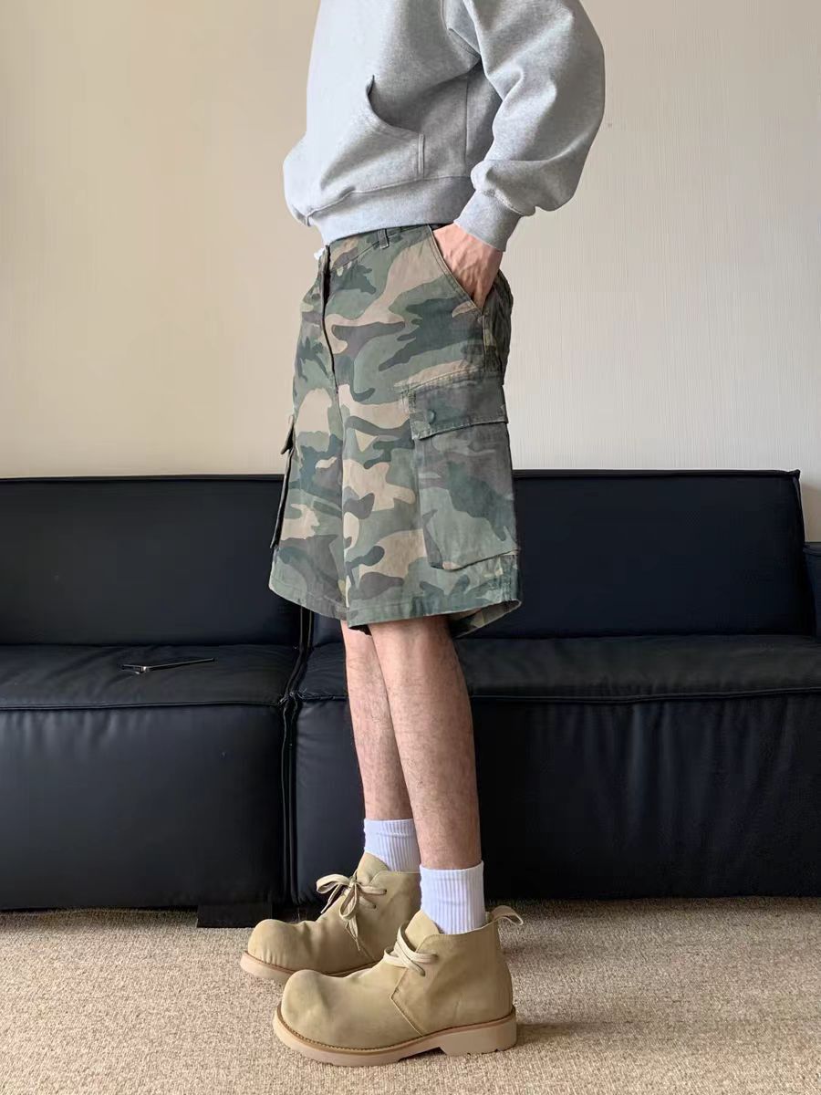 Japanese Brand × Vintage Workwear camouflage vintage washed shorts Size US 32 / EU 48 - 5 Thumbnail